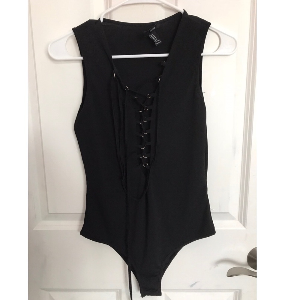 Forever 21 lace up bodysuit